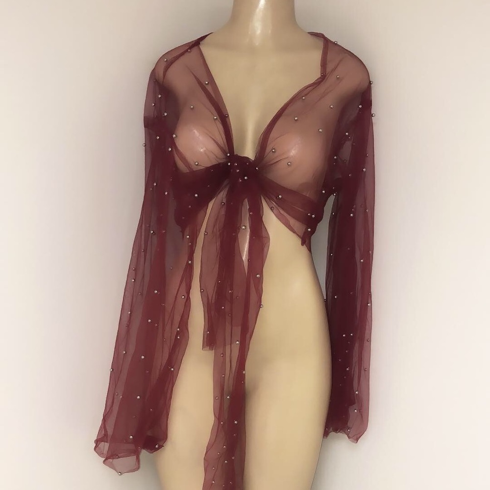 Sheer Studed Top - image 1